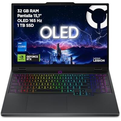 Lenovo Legion 5 Gen 10 Gaming Laptop IA 15,1 inch WQXGA OLED (Intel Core i7-13650HX, Nvidia GeForce RTX 5070, 32 GB RAM, 1 TB SSD, Wi-Fi 7, zonder besturingssysteem) Spaans RGB-toetsenbord Lenovo Legion 5 Gen 10 Gaming Laptop IA 15,1 inch WQXGA OLED (Intel Core i7-13650HX, Nvidia GeForce RTX 5070, 32 GB RAM, 1 TB SSD, Wi-Fi 7, zonder besturingssysteem) Spaans RGB-toetsenbord