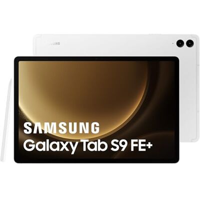 Samsung Galaxy Tab S9 FE+ tablet, 12,4 inch wifi 128 GB, S Pen inbegrepen, duurzame batterij, IP 68 certificering, zilver, Franse versie Samsung Galaxy Tab S9 FE+ tablet, 12,4 inch wifi 128 GB, S Pen inbegrepen, duurzame batterij, IP 68 certificering, zilver, Franse versie
