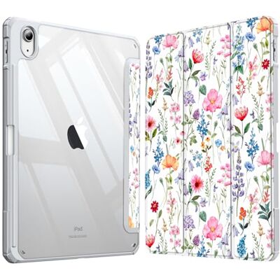 FINTIE Beschermhoes voor iPad (A16) 11e generatie 11 inch 2025 / iPad 10e generatie 10,9 inch 2022 Housse Arrière Transparente Claire avec Porte-Stylet, Housse Bord Antichoc en TPU, Fleur Blanche Fantaisie FINTIE Beschermhoes voor iPad (A16) 11e generatie 11 inch 2025 / iPad 10e generatie 10,9 inch 2022 Housse Arrière Transparente Claire avec Porte-Stylet, Housse Bord Antichoc en TPU, Fleur Blanche Fantaisie