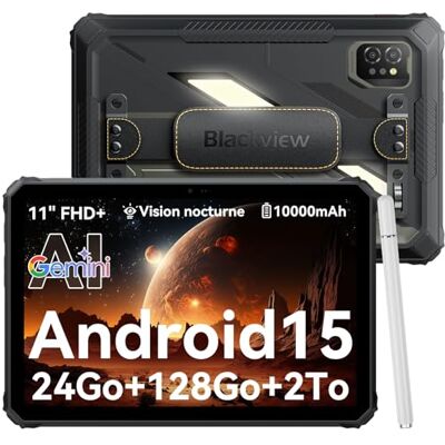 Blackview Active 7 Tablet, onbreekbaar, 11 inch, 4G LTE tablet, harde plaats, FHD+, Android 15 GeminiAI/20 MP, nachtzicht, campinglamp, 24 GB RAM + 128 GB ROM+ 2 TB TFGPS/10.000 mAh/45 W/met pennen Blackview Active 7 Tablet, onbreekbaar, 11 inch, 4G LTE tablet, harde plaats, FHD+, Android 15 GeminiAI/20 MP, nachtzicht, campinglamp, 24 GB RAM + 128 GB ROM+ 2 TB TFGPS/10.000 mAh/45 W/met pennen