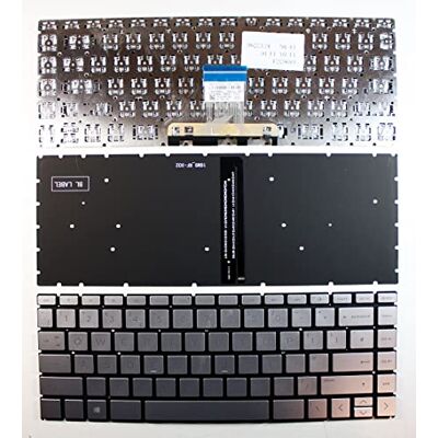 Power4Laptops Royaume-Uni Rétro-éclairé Argent Clavier de remplacement pour ordinateurs portables Compatible avec HP Pavilion 14-dh1024ne Power4Laptops Royaume-Uni Rétro-éclairé Argent Clavier de remplacement pour ordinateurs portables Compatible avec HP Pavilion 14-dh1024ne