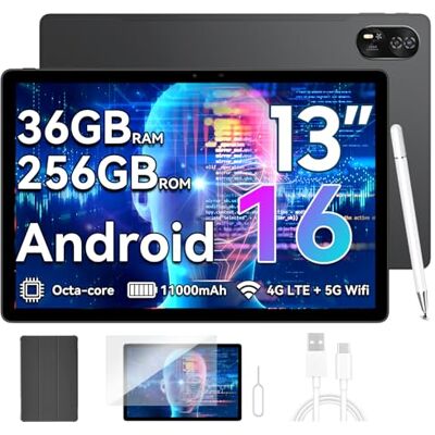 Blackview Mega8 Android 16 Tablet 13 inch, 36 GB RAM + 256 GB ROM/2 TB TF, 90 Hz 2K touchscreen, 2,2 GHz Octa-Core T620 gaming-tablets, 4G LTE SIM, 11000 mAh/50 MP + 13 MP/Gemini AI 2.0/Widevine L1 Blackview Mega8 Android 16 Tablet 13 inch, 36 GB RAM + 256 GB ROM/2 TB TF, 90 Hz 2K touchscreen, 2,2 GHz Octa-Core T620 gaming-tablets, 4G LTE SIM, 11000 mAh/50 MP + 13 MP/Gemini AI 2.0/Widevine L1