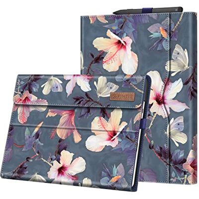 FINTIE Hoes compatibel met Microsoft Surface Pro 9 (versie 2022) 13 inch Multi-hoek kijkhoes met vak en penhouder, hibiscus bloemen FINTIE Hoes compatibel met Microsoft Surface Pro 9 (versie 2022) 13 inch Multi-hoek kijkhoes met vak en penhouder, hibiscus bloemen