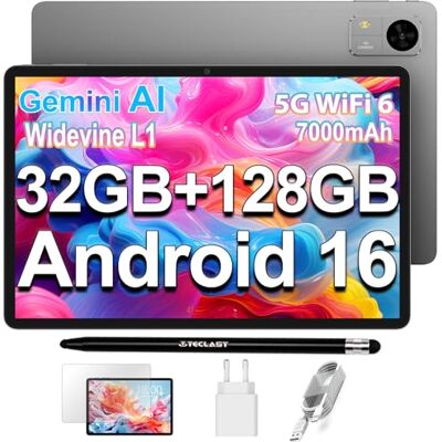TECLAST M50T Tablet 10,1 inch Android 16 met Gemini AI, Octa-Core, 32 GB RAM + 128 GB ROM + 5 TB TF, 7000 mAh batterij, 2,4 G + 5 G, GMS Widevine L1, 13 MP / Bluetooth 5.4 / 3,5 mm / OTG Tablet TECLAST M50T Tablet 10,1 inch Android 16 met Gemini AI, Octa-Core, 32 GB RAM + 128 GB ROM + 5 TB TF, 7000 mAh batterij, 2,4 G + 5 G, GMS Widevine L1, 13 MP / Bluetooth 5.4 / 3,5 mm / OTG Tablet