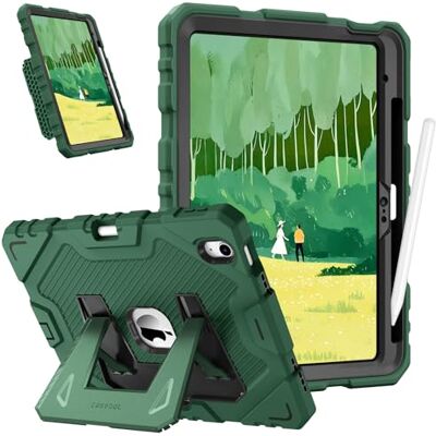 FINTIE Beschermhoes voor kinderen voor iPad A16 11e generatie 11 inch/iPad 10e generatie 10,9 inch Étui avec Support Intégré et Porte-Stylet, Coque Robuste et Antichoc, Vert/Noir FINTIE Beschermhoes voor kinderen voor iPad A16 11e generatie 11 inch/iPad 10e generatie 10,9 inch Étui avec Support Intégré et Porte-Stylet, Coque Robuste et Antichoc, Vert/Noir