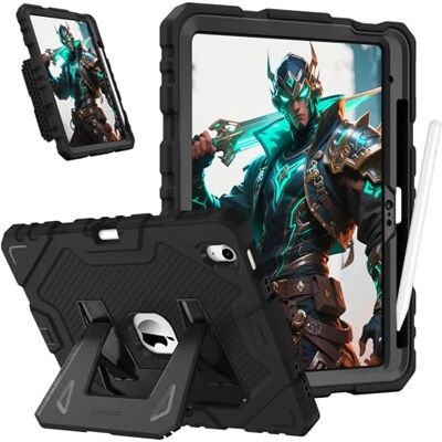 FINTIE Kinderhoes voor iPad A16 11e generatie 11 inch/iPad 10e generatie Beschermhoes met geïntegreerde standaard en penhouder, robuuste en schokbestendige beschermhoes, zwart FINTIE Kinderhoes voor iPad A16 11e generatie 11 inch/iPad 10e generatie Beschermhoes met geïntegreerde standaard en penhouder, robuuste en schokbestendige beschermhoes, zwart