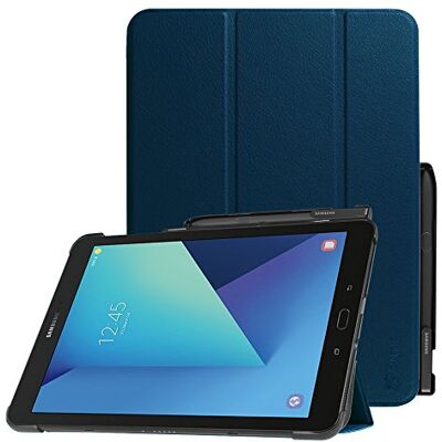 FINTIE Beschermhoes voor Samsung Galaxy Tab S3 9,7 inch T820/T825 Ultradunne beschermhoes met S-penhouder, automatische slaap-/waakfunctie, marineblauw FINTIE Beschermhoes voor Samsung Galaxy Tab S3 9,7 inch T820/T825 Ultradunne beschermhoes met S-penhouder, automatische slaap-/waakfunctie, marineblauw