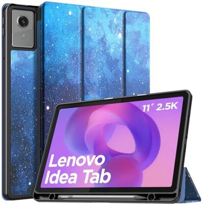 TiMOVO Beschermhoes voor Lenovo Idea Tab 11 inch 2025 met penhouder, blauwe ster TB-336ZU/336FU, Dos en TPU Souple, Veille/Réveil Automatique TiMOVO Beschermhoes voor Lenovo Idea Tab 11 inch 2025 met penhouder, blauwe ster TB-336ZU/336FU, Dos en TPU Souple, Veille/Réveil Automatique
