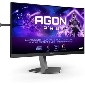 AOC Agon Pro AG256FS 24,5 inch FHD gaming monitor, 390 Hz, 0,5 ms, FreeSync Premium, Comp. G-Sync, HDR400 (2x HDMI, DisplayPort, USB-hub) zwart/grijs AOC Agon Pro AG256FS 24,5 inch FHD gaming monitor, 390 Hz, 0,5 ms, FreeSync Premium, Comp. G-Sync, HDR400 (2x HDMI, DisplayPort, USB-hub) zwart/grijs