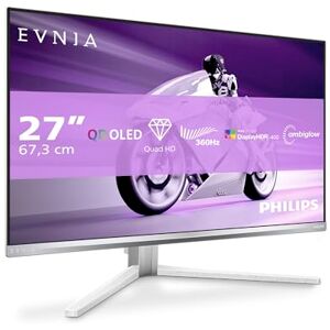 Philips Evnia 27M2N8500 27 inch QHD OLED Gaming Monitor, 360Hz, 0,03ms, HDR400, FreeSync. Prem., G-Sync compositie. (2560x1440, 2x HDMI 2.1, 1x DP 1.4, USB-hub) wit Philips Evnia 27M2N8500 27 inch QHD OLED Gaming Monitor, 360Hz, 0,03ms, HDR400, FreeSync. Prem., G-Sync compositie. (2560x1440, 2x HDMI 2.1, 1x DP 1.4, USB-hub) wit