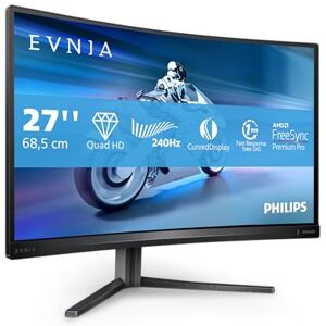 Philips Evnia 27M2C5500W 27" QHD gebogen gaming-monitor, 240Hz, HDR400, 1ms GtG, FreeSync Premium Pro (2560 x 1440, HDMI, DisplayPort, USB-hub) donkergrijs Philips Evnia 27M2C5500W 27" QHD gebogen gaming-monitor, 240Hz, HDR400, 1ms GtG, FreeSync Premium Pro (2560 x 1440, HDMI, DisplayPort, USB-hub) donkergrijs