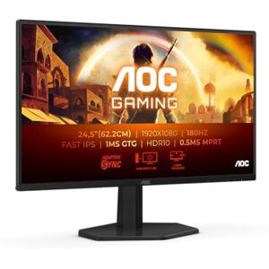 AOC Gaming 25G42E 25 inch Full HD-monitor, 180Hz, 1ms, FreeSync Prem., G-Sync comp., HDR10 (1920 x 1080, 1 x HDMI 2.0, 1 x DisplayPort 1.4) zwart grijs AOC Gaming 25G42E 25 inch Full HD-monitor, 180Hz, 1ms, FreeSync Prem., G-Sync comp., HDR10 (1920 x 1080, 1 x HDMI 2.0, 1 x DisplayPort 1.4) zwart grijs