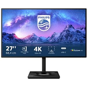 Philips 279C9 27 inch UHD USB-C docking monitor, in hoogte verstelbaar, HDR400 (3840 x 2160, 60Hz, HDMI 2.0, DisplayPort, USB-hub) zwart Philips 279C9 27 inch UHD USB-C docking monitor, in hoogte verstelbaar, HDR400 (3840 x 2160, 60Hz, HDMI 2.0, DisplayPort, USB-hub) zwart
