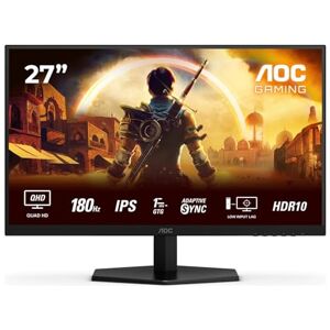 AOC Gaming Q27G42XE 27 inch Quad HD-monitor, 180 Hz, 1 ms, FreeSync Prem., Comp. G-Sync, HDR10 (2560 x 1440, 2 x HDMI 2.0, 1 x DisplayPort 1.4) zwart AOC Gaming Q27G42XE 27 inch Quad HD-monitor, 180 Hz, 1 ms, FreeSync Prem., Comp. G-Sync, HDR10 (2560 x 1440, 2 x HDMI 2.0, 1 x DisplayPort 1.4) zwart