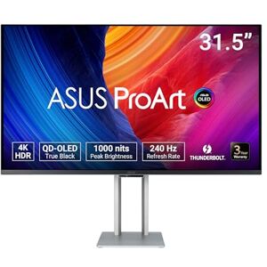 Asus ProArt OLED-display PA32UCDM 32 inch professionele monitor (zichtbaar 31,5 inch), 4K UHD (3840 x 2160), QD-OLED, ultradun, 240 Hz Asus ProArt OLED-display PA32UCDM 32 inch professionele monitor (zichtbaar 31,5 inch), 4K UHD (3840 x 2160), QD-OLED, ultradun, 240 Hz