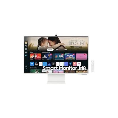 Samsung Smart Monitor M8 (S32DM801), Flat 32 inch, 3840 x 2160 (UHD 4K), Smart Hub met streaming-app, Office 365, Gaming Hub, geïntegreerde luidsprekers, afstandsbediening, wifi, HDMI, USB-C Samsung Smart Monitor M8 (S32DM801), Flat 32 inch, 3840 x 2160 (UHD 4K), Smart Hub met streaming-app, Office 365, Gaming Hub, geïntegreerde luidsprekers, afstandsbediening, wifi, HDMI, USB-C