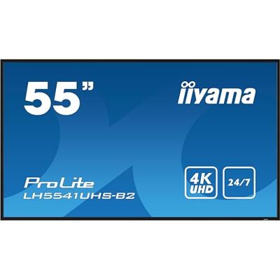 IIYAMA ProLite LH5541UHS-B2 digitaal display IPS LED 4K UHD VGA HDMI audio in/out USB2.0 RS-232c RJ45 24/7 zwart IIYAMA ProLite LH5541UHS-B2 digitaal display IPS LED 4K UHD VGA HDMI audio in/out USB2.0 RS-232c RJ45 24/7 zwart