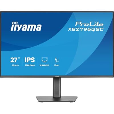 IIYAMA Prolite XB2796QSC-B1-B1 LED IPS-monitor 68,5 cm 27 inch QHD HDMI USB-C (65W) USB-hub (USB v3.2 Gen 1, Type-C) Slim-Line hoogteverstelling draaibaar zwart IIYAMA Prolite XB2796QSC-B1-B1 LED IPS-monitor 68,5 cm 27 inch QHD HDMI USB-C (65W) USB-hub (USB v3.2 Gen 1, Type-C) Slim-Line hoogteverstelling draaibaar zwart