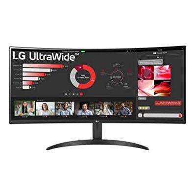 LG 34WR50QC-B UltraWide Curve, 34 inch, QHD: 3440,1440px, 21:9, ADM FreeSync Premium, multipositie, zwart LG 34WR50QC-B UltraWide Curve, 34 inch, QHD: 3440,1440px, 21:9, ADM FreeSync Premium, multipositie, zwart