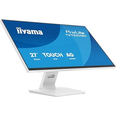 IIYAMA Prolite T2752MSC-W1AG 68,6 cm 27 inch Full HD 10-punts capacitief Multitouch DeepContrast PCAP+ HDMI DP USB3.2 7H antireflectie- en vingerafdrukcoating wit IIYAMA Prolite T2752MSC-W1AG 68,6 cm 27 inch Full HD 10-punts capacitief Multitouch DeepContrast PCAP+ HDMI DP USB3.2 7H antireflectie- en vingerafdrukcoating wit