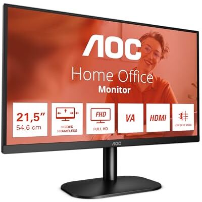 AOC LED-display 22 inch 22B2H Full HD (zwart) AOC LED-display 22 inch 22B2H Full HD (zwart)