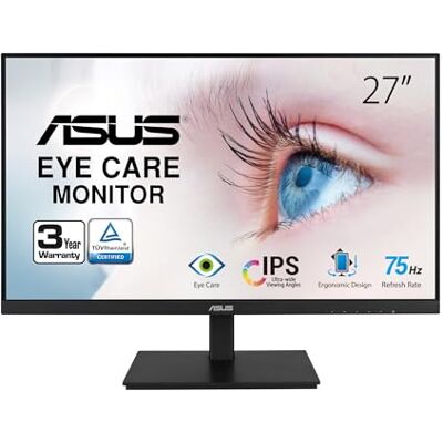 Asus VA27DQSB PC-monitor (27 inch) FHD – IPS-paneel – 16:9-75Hz – 1920x1080-250cd/m² – Displaypoort, HDMI, VGA en 2x USB – Eye Care technologie, luidspreker, hoogteverstelling Asus VA27DQSB PC-monitor (27 inch) FHD – IPS-paneel – 16:9-75Hz – 1920x1080-250cd/m² – Displaypoort, HDMI, VGA en 2x USB – Eye Care technologie, luidspreker, hoogteverstelling