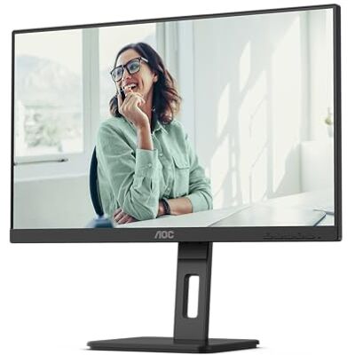 AOC 24P3CV 24 inch Full HD-monitor, in hoogte verstelbaar, luidspreker (1920 x 1080, 75 Hz, HDMI, DisplayPort (ingang/uitgang), USB-C (65W PD), RJ45, USB-hub) zwart AOC 24P3CV 24 inch Full HD-monitor, in hoogte verstelbaar, luidspreker (1920 x 1080, 75 Hz, HDMI, DisplayPort (ingang/uitgang), USB-C (65W PD), RJ45, USB-hub) zwart
