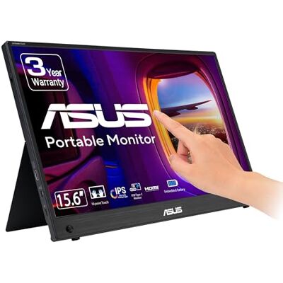 Asus ZenScreen MB16AMTR 15,6 inch USB draagbare touchscreen monitor Full HD 1920 x 1080, 10 W USB type C, mini HDMI, automatische rotatie, lichtgewicht ontwerp, etui, batterij, standaard IPS, 16:9, ontspiegeld, Asus ZenScreen MB16AMTR 15,6 inch USB draagbare touchscreen monitor Full HD 1920 x 1080, 10 W USB type C, mini HDMI, automatische rotatie, lichtgewicht ontwerp, etui, batterij, standaard IPS, 16:9, ontspiegeld,