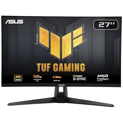 Asus TUF Gaming VG27UQ1A, 27 inch monitor, 4K HDR (3840 x 2160), 1ms Response Time, 160Hz, AMD FreeSync Premium, compatibel met NVIDIA G-SYNC, 95% DCI-P3, zwart Asus TUF Gaming VG27UQ1A, 27 inch monitor, 4K HDR (3840 x 2160), 1ms Response Time, 160Hz, AMD FreeSync Premium, compatibel met NVIDIA G-SYNC, 95% DCI-P3, zwart