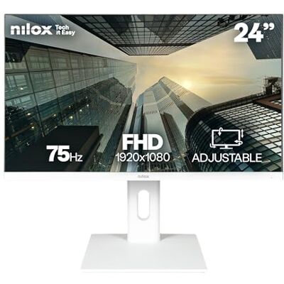 Nilox NXM24REGWEB01W 23,8 inch LED IPS FullHD 75Hz Altavoces Altura verstelbare webcam Nilox NXM24REGWEB01W 23,8 inch LED IPS FullHD 75Hz Altavoces Altura verstelbare webcam