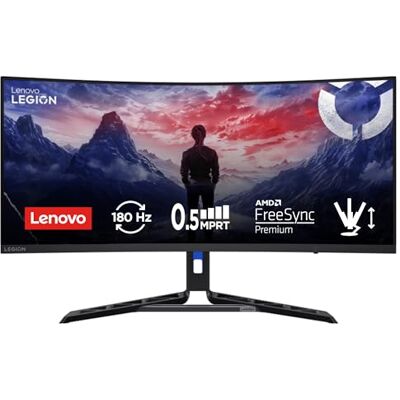 Lenovo Legion R34w-30 Curved Gaming Monitor 34" WQHD (3440 x 1440) VA, 0,5ms MPRT, 180Hz, 2x 3W luidsprekers, 2x HDMI 2.1 en DisplayPort 1.2, AMD FreeSync Premium, DP-kabel inbegrepen Raven Lenovo Legion R34w-30 Curved Gaming Monitor 34" WQHD (3440 x 1440) VA, 0,5ms MPRT, 180Hz, 2x 3W luidsprekers, 2x HDMI 2.1 en DisplayPort 1.2, AMD FreeSync Premium, DP-kabel inbegrepen Raven