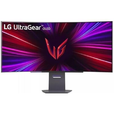 LG UltraGear OLED 45GS95QE Gaming Monitor 45 inch, 21:9 Curve (800R), WQHD (3440x1440), OLED, 240Hz, 0,03ms (GtG), G-Sync, FreeSync Premium Pro, HDR 400 True Black, HDMI 2.1, DisplayPort, zwart LG UltraGear OLED 45GS95QE Gaming Monitor 45 inch, 21:9 Curve (800R), WQHD (3440x1440), OLED, 240Hz, 0,03ms (GtG), G-Sync, FreeSync Premium Pro, HDR 400 True Black, HDMI 2.1, DisplayPort, zwart