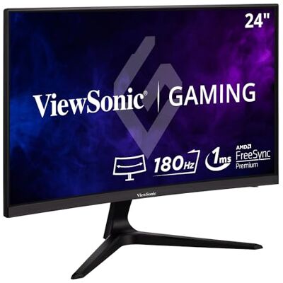ViewSonic VX2418C Full HD Curved Monitor, SuperClear® VA, FreeSync, 1ms, 165Hz, 2x HDMI, DisplayPort, luidspreker ViewSonic VX2418C Full HD Curved Monitor, SuperClear® VA, FreeSync, 1ms, 165Hz, 2x HDMI, DisplayPort, luidspreker