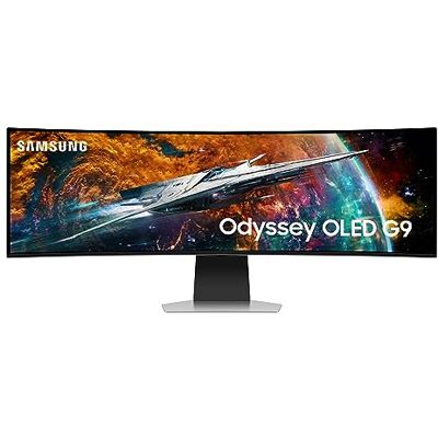 Samsung Odyssey OLED G9 Gaming-monitor (S49CG950), Curve (1800R), 49 inch, 5120 x 1440 (DQHD), Smart Hub, 32:9, HDR10+, OLED, 240 Hz, 0,03 ms (GtG), G-Sync-compatibiliteit, Micro HDMI, USB 3.0, DP, behuizing Samsung Odyssey OLED G9 Gaming-monitor (S49CG950), Curve (1800R), 49 inch, 5120 x 1440 (DQHD), Smart Hub, 32:9, HDR10+, OLED, 240 Hz, 0,03 ms (GtG), G-Sync-compatibiliteit, Micro HDMI, USB 3.0, DP, behuizing