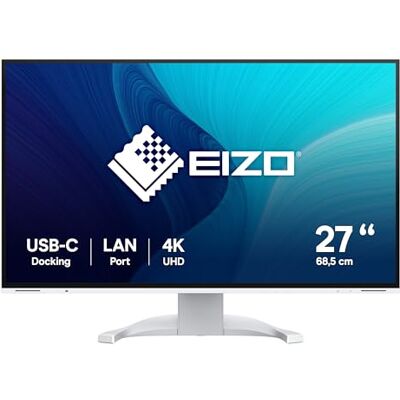 Eizo FlexScan EV2740X-WT 68,5 cm (27 inch) monitor (USB-C (94W PD), DisplayPort, HDMI, USB-hub, RJ-45 LAN, KVM-schakelaar, 5ms reactietijd, 3840 x 2160 (4K UHD)) wit Eizo FlexScan EV2740X-WT 68,5 cm (27 inch) monitor (USB-C (94W PD), DisplayPort, HDMI, USB-hub, RJ-45 LAN, KVM-schakelaar, 5ms reactietijd, 3840 x 2160 (4K UHD)) wit