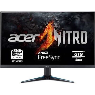 Acer Nitro VG270K L Gaming Monitor 27 inch 4K UHD IPS (68,6 cm, 3840 x 2160, 16:9, 350 Nits, 4ms VRB, HDR10, HDMI 2.0/DP 1.2) PC gaming-monitor, kleur zwart Acer Nitro VG270K L Gaming Monitor 27 inch 4K UHD IPS (68,6 cm, 3840 x 2160, 16:9, 350 Nits, 4ms VRB, HDR10, HDMI 2.0/DP 1.2) PC gaming-monitor, kleur zwart