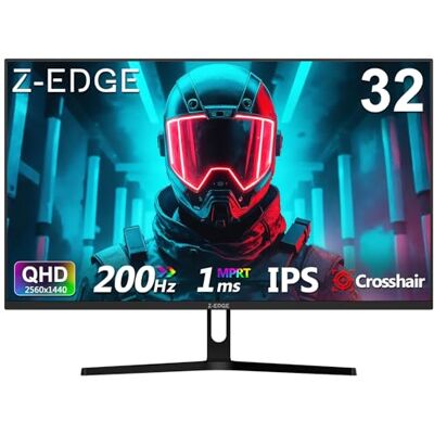 Z-Edge Gaming Monitor 32 inch QHD 200Hz 2K 2560x1440, 1ms MPRT, IPS-paneel, helderheid 300 cd/m², FreeSync, reticule, DP1.4 (200Hz) & HDMI2.0 (144Hz), VESA-compatibel, zwart Z-Edge Gaming Monitor 32 inch QHD 200Hz 2K 2560x1440, 1ms MPRT, IPS-paneel, helderheid 300 cd/m², FreeSync, reticule, DP1.4 (200Hz) & HDMI2.0 (144Hz), VESA-compatibel, zwart