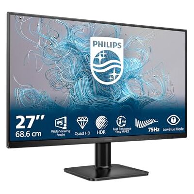 Philips Monitor 27E2N1500L QHD 27 inch, 75 Hz, IPS, 1ms MPRT, adaptieve synchronisatie, HDR10, (2560 x 1440, HDMI 1x1.4, DP 1x1.4) zwart Philips Monitor 27E2N1500L QHD 27 inch, 75 Hz, IPS, 1ms MPRT, adaptieve synchronisatie, HDR10, (2560 x 1440, HDMI 1x1.4, DP 1x1.4) zwart
