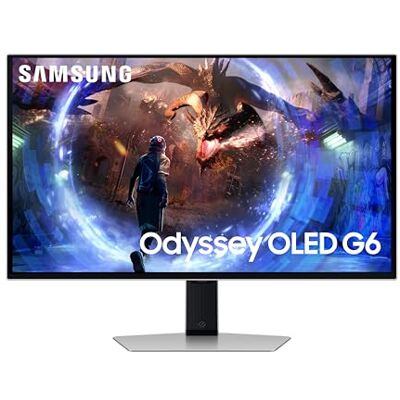 Samsung Odyssey OLED G6 Gaming-monitor (S27DG602), Flat, 27 inch, 2560 x 1440 (QHD), 16:9, HDR10+, OLED, 360Hz, 0,03ms (GtG), FreeSync Premium Pro, HDMI, USB, DP, HAS, Pivot Samsung Odyssey OLED G6 Gaming-monitor (S27DG602), Flat, 27 inch, 2560 x 1440 (QHD), 16:9, HDR10+, OLED, 360Hz, 0,03ms (GtG), FreeSync Premium Pro, HDMI, USB, DP, HAS, Pivot