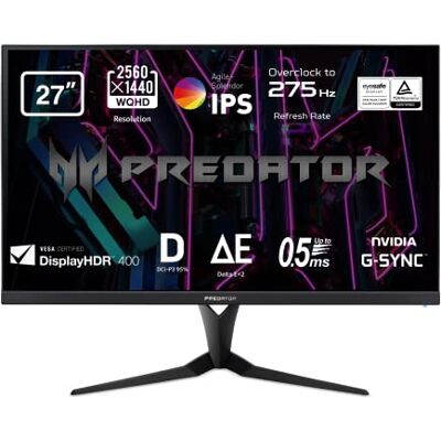 Acer Predator XB273U 68,6 cm (27 inch) 2560 x 1440 pixels Wide Quad HD LCD zwart 10765767000 Acer Predator XB273U 68,6 cm (27 inch) 2560 x 1440 pixels Wide Quad HD LCD zwart 10765767000