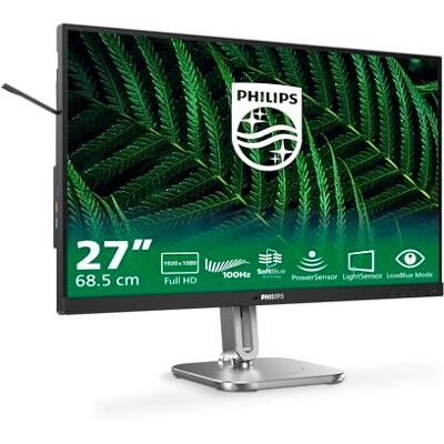 Philips 27B2G5200-27 inch Full HD-monitor, in hoogte verstelbaar, luidsprekers, adaptieve synchronisatie (1920 x 1080, 75 Hz, 1 x D-Sub, 1 x HDMI 1.4, 1 x DisplayPort 1.2, USB-hub) donker/grijs Philips 27B2G5200-27 inch Full HD-monitor, in hoogte verstelbaar, luidsprekers, adaptieve synchronisatie (1920 x 1080, 75 Hz, 1 x D-Sub, 1 x HDMI 1.4, 1 x DisplayPort 1.2, USB-hub) donker/grijs