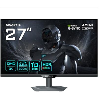 Gigabyte G27Q20 Gaming Monitor 27 inch QHD 2560 x 1440, 200Hz, 0,5ms, G-Sync compatibel, FreeSync Premium, HDR10, HDMI 2.0, DisplayPort 1.4 Gigabyte G27Q20 Gaming Monitor 27 inch QHD 2560 x 1440, 200Hz, 0,5ms, G-Sync compatibel, FreeSync Premium, HDR10, HDMI 2.0, DisplayPort 1.4
