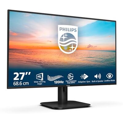 Philips 27E1N1200A 27 inch Full HD-monitor, 120 Hz, adaptieve synchronisatie, luidsprekers (1920 x 1080, D-Sub, HDMI 1.4, DP 1.2) zwart Philips 27E1N1200A 27 inch Full HD-monitor, 120 Hz, adaptieve synchronisatie, luidsprekers (1920 x 1080, D-Sub, HDMI 1.4, DP 1.2) zwart