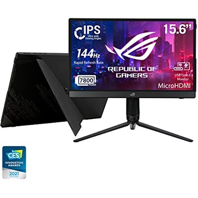 Asus ROG XG16AHP 15,6 inch FHD laptop gaming monitor IPS-paneel 16:9-144Hz 3ms 1920x1080-300cd/m² 2x USB-C en 1x Micro HDMI Batterij Luidsprekers Compatibel met G-Sync ROG Tripod Asus ROG XG16AHP 15,6 inch FHD laptop gaming monitor IPS-paneel 16:9-144Hz 3ms 1920x1080-300cd/m² 2x USB-C en 1x Micro HDMI Batterij Luidsprekers Compatibel met G-Sync ROG Tripod