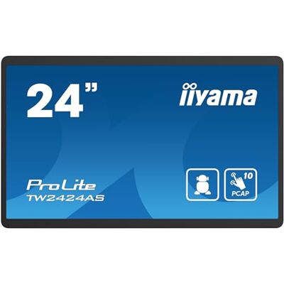 IIYAMA Prolite TW2424AS-B1 60,5 cm 23,8 inch IPS LED Monitor Full HD 10-punts Multitouch capacitieve HDMI USB2.0 USB3.2 USB-C Out RJ45 Android OS Bluetooth 3H 24/7 antireflecterende coating IIYAMA Prolite TW2424AS-B1 60,5 cm 23,8 inch IPS LED Monitor Full HD 10-punts Multitouch capacitieve HDMI USB2.0 USB3.2 USB-C Out RJ45 Android OS Bluetooth 3H 24/7 antireflecterende coating