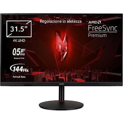 Acer Nitro XV322QKKV Gaming Monitor 31,5" (80cm display) 4K (UHD), 144Hz, 1ms (G2G), 0,5ms (G2G min.), 2x HDMI 2.1, DP 1.4, in hoogte verstelbaar, FreeSync Premium Acer Nitro XV322QKKV Gaming Monitor 31,5" (80cm display) 4K (UHD), 144Hz, 1ms (G2G), 0,5ms (G2G min.), 2x HDMI 2.1, DP 1.4, in hoogte verstelbaar, FreeSync Premium