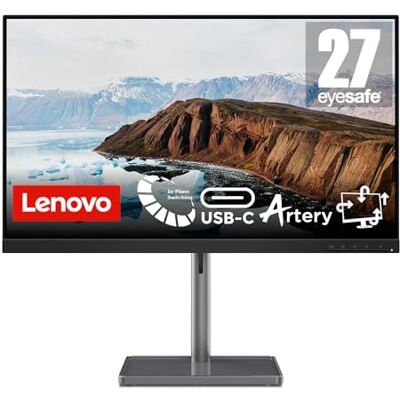 Lenovo L27 m-30 27 inch (68,6 cm) display met Eyesafe technologie (FHD, IPS, 75 Hz, 4 ms, HDMI+VGA+USB-C, USB-C-kabel, FreeSync, sokkel van metaal, luidspreker, webcam), verstelbaar in helling/hoogte/rotatie zwart Lenovo L27 m-30 27 inch (68,6 cm) display met Eyesafe technologie (FHD, IPS, 75 Hz, 4 ms, HDMI+VGA+USB-C, USB-C-kabel, FreeSync, sokkel van metaal, luidspreker, webcam), verstelbaar in helling/hoogte/rotatie zwart