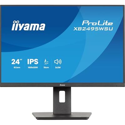 IIYAMA Prolite XB2495WSU-B1 LED IPS-monitor WUXGA 16:10 100Hz HDMI DP USB3.2 USB-C Slim-Line hoogteverstelling draaibaar energie-efficiëntieklasse C zwart 61,1 cm 24 inch IIYAMA Prolite XB2495WSU-B1 LED IPS-monitor WUXGA 16:10 100Hz HDMI DP USB3.2 USB-C Slim-Line hoogteverstelling draaibaar energie-efficiëntieklasse C zwart 61,1 cm 24 inch