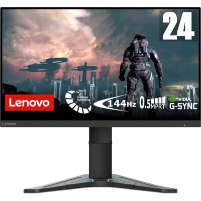 Lenovo G24-27 23,8 inch Full HD Gaming Monitor 1920 x 1080 144Hz 350 nits 1ms reactietijd HDMI DisplayPort AMD Radeon FreeSync zwart Lenovo G24-27 23,8 inch Full HD Gaming Monitor 1920 x 1080 144Hz 350 nits 1ms reactietijd HDMI DisplayPort AMD Radeon FreeSync zwart
