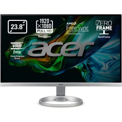 Acer R240Ysmipx FreeSync Monitor 23,8 inch Full HD IPS-scherm (1920 x 1080), 75 Hz, 16:9, helderheid 250 CD/m2, ZeroFrame, 1ms (VRB), VGA, HDMI, DP, Audio in/out, luidspreker geïntegreerd Acer R240Ysmipx FreeSync Monitor 23,8 inch Full HD IPS-scherm (1920 x 1080), 75 Hz, 16:9, helderheid 250 CD/m2, ZeroFrame, 1ms (VRB), VGA, HDMI, DP, Audio in/out, luidspreker geïntegreerd